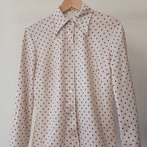Vintage 60s polka dot blouse